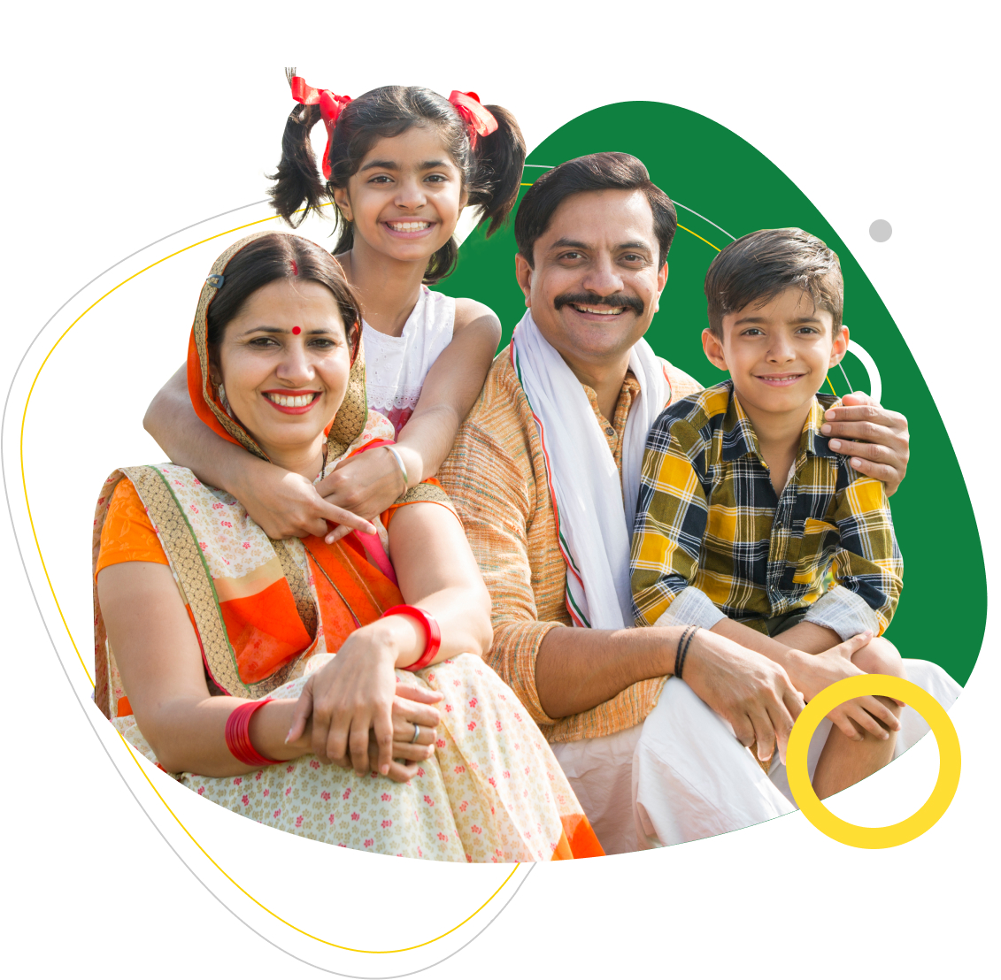 A happy family of farmer